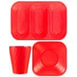 Vajilla X-Table Desechable en Rojo